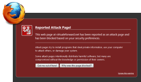 Safe Browsing Warning on Firefox